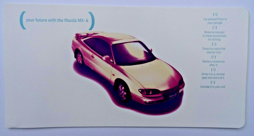 Mazda postal brochure - mx-6,