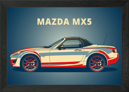 Mazda miata framed wall - framed,