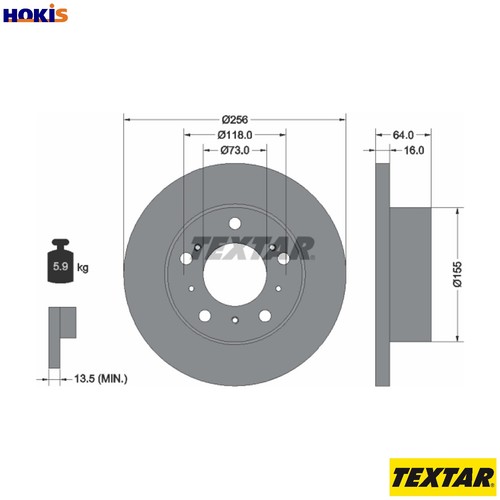 Brake disc 92034400 - 2x,