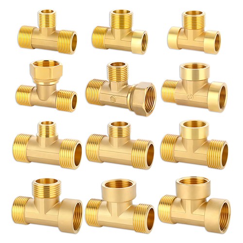 Brass piece way tee - 3,