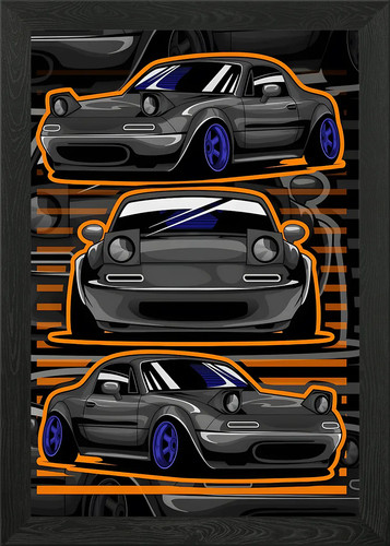 Mazda mx5 miata framed wall - mazda,