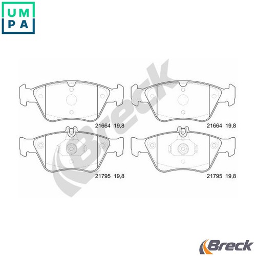 Brake pad set disc - brake,