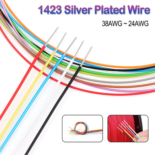 10m 38awg silver plated - 24-38awg,