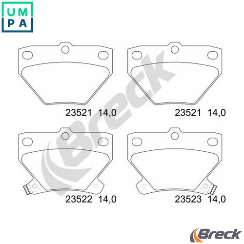Brake pad set disc - set,